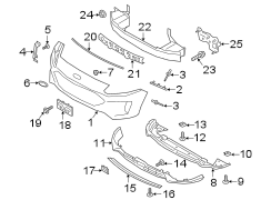 Image of Bumper Cover Spacer Panel image for your 1996 Ford Ranger   