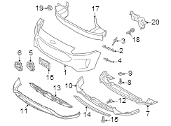 Image of Bumper Impact Bar Bracket image for your 2016 Ford F-150 3.5L EcoBoost V6 A/T RWD Limited Crew Cab Pickup Fleetside 