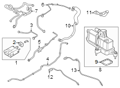 Image of Evaporative Emissions System Lines (Front) image for your 2007 Ford Fusion   