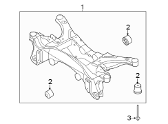 Image of Suspension Subframe Crossmember (Rear) image for your 2013 Ford Edge   