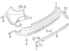 Image of Bumper Corner Cover Clip image for your 2014 Ford F-150 5.0L V8 FLEX A/T RWD Lariat Crew Cab Pickup Fleetside 