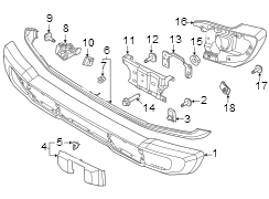 Image of Bumper Trim (Front, Lower) image for your 2021 Ford Bronco  Black Diamond Sport Utility 