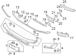 Image of Bumper Trim (Front, Lower) image for your 2021 Ford F-150   