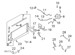 Image of Radiator Coolant Hose (Upper, Lower) image for your 2005 Ford Focus   