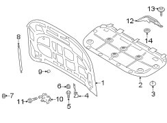 Image of Hood Latch image for your 2004 Ford F-150  STX Standard Cab Pickup Stepside 