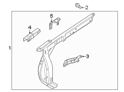 Image of Fender Rail Reinforcement (Front, Rear, Upper, Lower) image for your 2017 Lincoln MKZ Reserve Sedan 3.0L EcoBoost V6 A/T AWD 