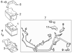 Image of Battery Hold Down image for your 2011 Lincoln MKZ   