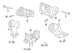 Image of Engine Mount (Front) image for your 2015 Lincoln MKZ Black Label Sedan 2.0L EcoBoost A/T FWD 