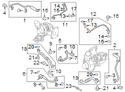 Image of Turbocharger Oil Line image for your 2018 Ford Fiesta   