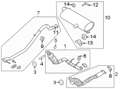 Image of Catalytic Converter image for your 2014 Ford Flex   