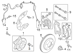 Image of ABS Wheel Speed Sensor (Front) image for your 2013 Ford F-150  Lariat Extended Cab Pickup Fleetside 