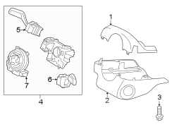 Image of Steering Column Switch Housing image for your 2024 Ford Bronco 2.7L EcoBoost V6 A/T Black Diamond Sport Utility 