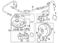 Image of Brake Master Cylinder image for your 2011 Lincoln MKZ Base Sedan  