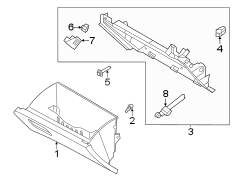 Image of Glove Box Support image for your 1995 Ford Explorer   