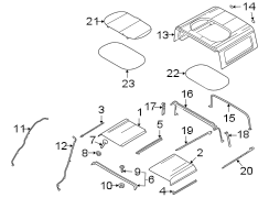 Image of Nut. Bow. Bag. Seat. Air. (Front). A solid metal or plastic. image for your Ford Bronco  