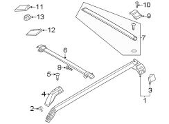 Image of Roof Luggage Carrier Side Rail Cap (Rear) image for your Ford Bronco  