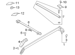 Image of Roof Luggage Carrier Side Rail image for your 2022 Ford Bronco  Base Sport Utility 