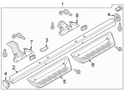 Image of Running Board Mounting Bracket (Rear) image for your 2022 Lincoln Navigator   