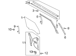 Image of Window Channel Nut (Front) image for your 2015 Lincoln MKZ   