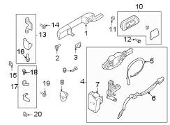 Image of Bolt. Door. Inside. Bolt used to secure the. image for your 2021 Ford Bronco   