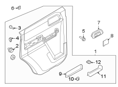 Image of Door Panel Handle Cover image for your 1990 Ford Bronco   