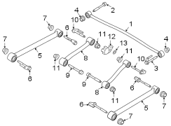 Image of Bolt. Arm. Control. Mount. (Rear, Upper, Lower). A fastener used to. image for your 2022 Ford Bronco   