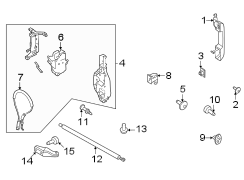 Image of Striker. Plate. Lock. Pillar. Door. (Upper). Plate for Door Lock. image for your 2017 Ford F-350 Super Duty 6.7L Power-Stroke V8 DIESEL A/T 4WD XL Extended Cab Pickup Fleetside 