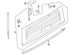 Image of Back Glass Weatherstrip (Upper, Lower) image for your 2000 Ford Focus   