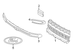 Image of Grille Molding (Front, Lower) image for your 2015 Lincoln MKZ Hybrid Sedan  