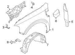 Image of Fender Insulator (Front) image for your 2023 Ford Bronco Sport   