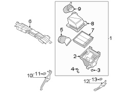 Image of Engine Air Intake Hose image for your 2024 Ford Edge   