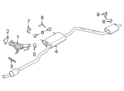 Image of Clamp. Exhaust. Pipe. Muffler. (Front). Clamp for Exhaust. image for your 2019 Ford F-150 3.3L Duratec V6 FLEX A/T RWD XLT Extended Cab Pickup Fleetside 