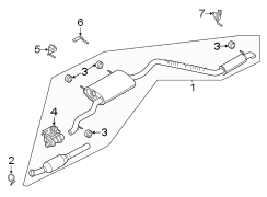 Image of Exhaust System Hanger Bracket (Front, Rear) image for your 2016 Ford F-150  Platinum Crew Cab Pickup Fleetside 