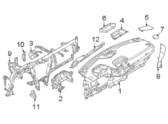 Image of Instrument Panel Crossmember Bracket (Front) image for your Ford Maverick  