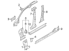 Image of Body A-Pillar (Lower) image for your 2023 Ford Maverick  XLT Crew Cab Pickup Fleetside 