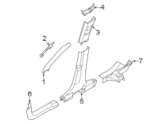 Image of Body B-Pillar Trim Panel Bracket (Upper) image for your 2010 Ford Expedition   