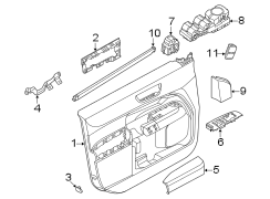 Image of Door Window Switch image for your 2018 Ford F-250 Super Duty 6.2L V8 FLEX A/T 4WD XLT Extended Cab Pickup 