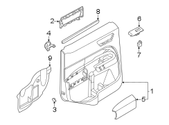 Image of Door Interior Trim Panel (Rear, Upper, Lower) image for your 1992 Ford Bronco   