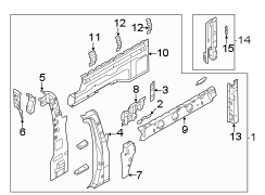 Image of Truck Bed Panel Reinforcement (Rear) image for your Ford Maverick  