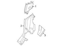 Image of Body C-Pillar Trim Panel Insert (Lower) image for your 2022 Ford Maverick   