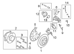 Image of Wheel Bearing and Hub Assembly (Rear) image for your 2013 Lincoln MKZ   