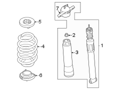 Image of Suspension Shock Absorber Mount (Upper, Lower) image for your 2017 Ford F-150 3.5L Duratec V6 FLEX A/T 4WD XLT Crew Cab Pickup Fleetside 