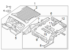 Image of Floor Pan (Rear) image for your 2024 Ford Maverick   