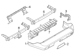 Image of Bumper Impact Absorber (Rear) image for your 2019 Lincoln MKZ Hybrid Sedan  