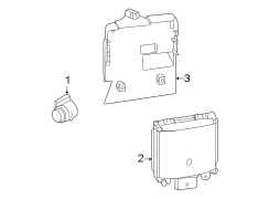 Image of Blind Spot Detection System Warning Sensor Bracket image for your 2022 Ford Maverick   