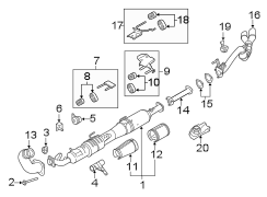 Image of Exhaust System Hanger Bracket (Rear) image for your Ford F-350 Super Duty  