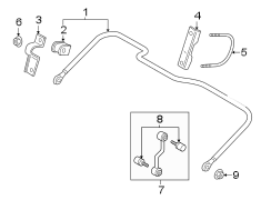 Image of Suspension Stabilizer Bar image for your 2019 Ford F-150 3.0L Power-Stroke V6 DIESEL A/T RWD Platinum Crew Cab Pickup Fleetside 