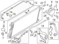 Image of Radiator Coolant Hose (Upper, Lower) image for your Ford Ranger  