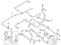 Image of Hose. Heater. Water. HVAC. Radiator Coolant. Flexible Hose that is. image for your Ford F-350 Super Duty  