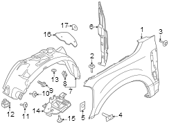 Image of Fender Insulator (Rear, Lower) image for your 2018 Lincoln MKZ Black Label Hybrid Sedan  